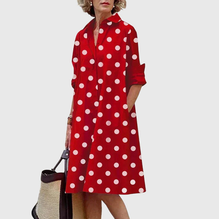 Przytula™ | Paige  Stylowa Sukienka z Kieszeniami