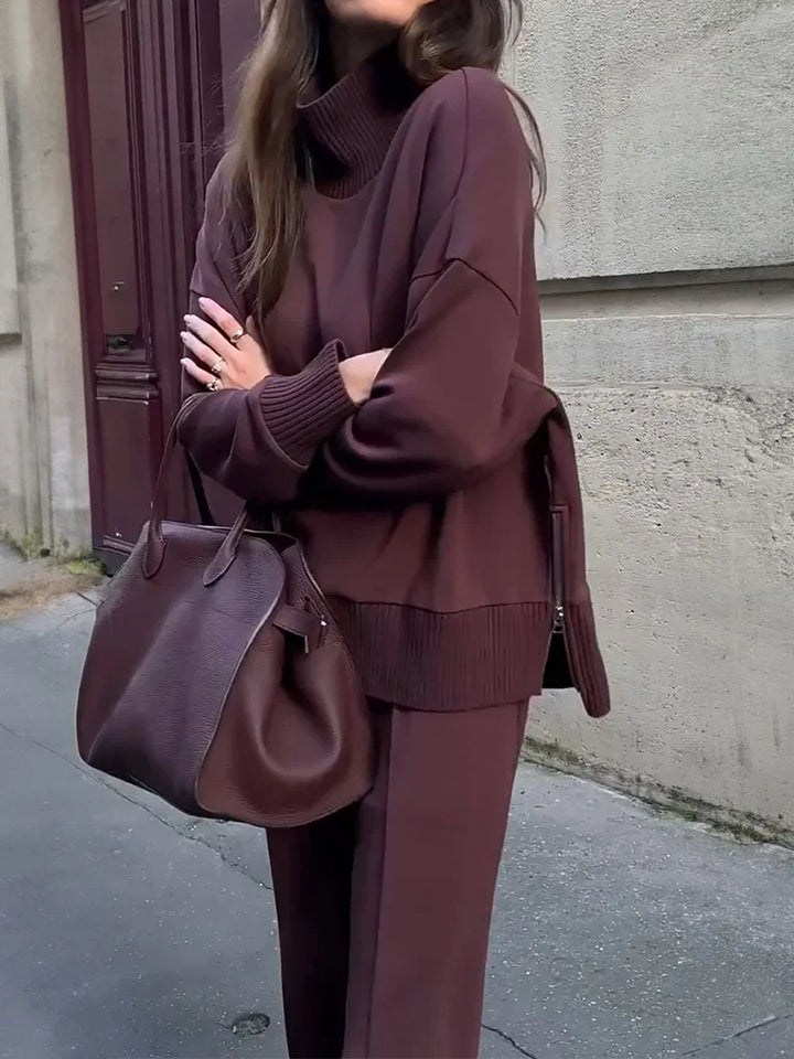 Przytula™ | Lena — Komplet luźnej bluzy i spodni pasujących do siebie