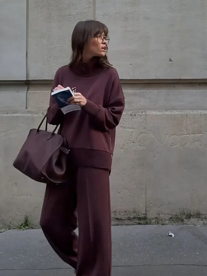 Przytula™ | Lena — Komplet luźnej bluzy i spodni pasujących do siebie