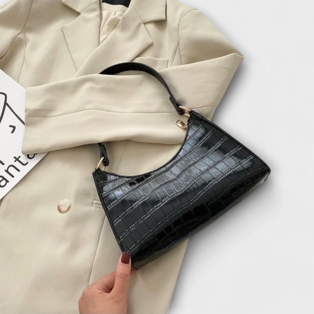 Przytula™ | Olivia  Lśniąca Skórzana Torba