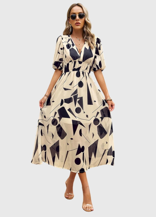 Przytula™ | Merlin  Modelująca Kwiatowa Sukienka Midi