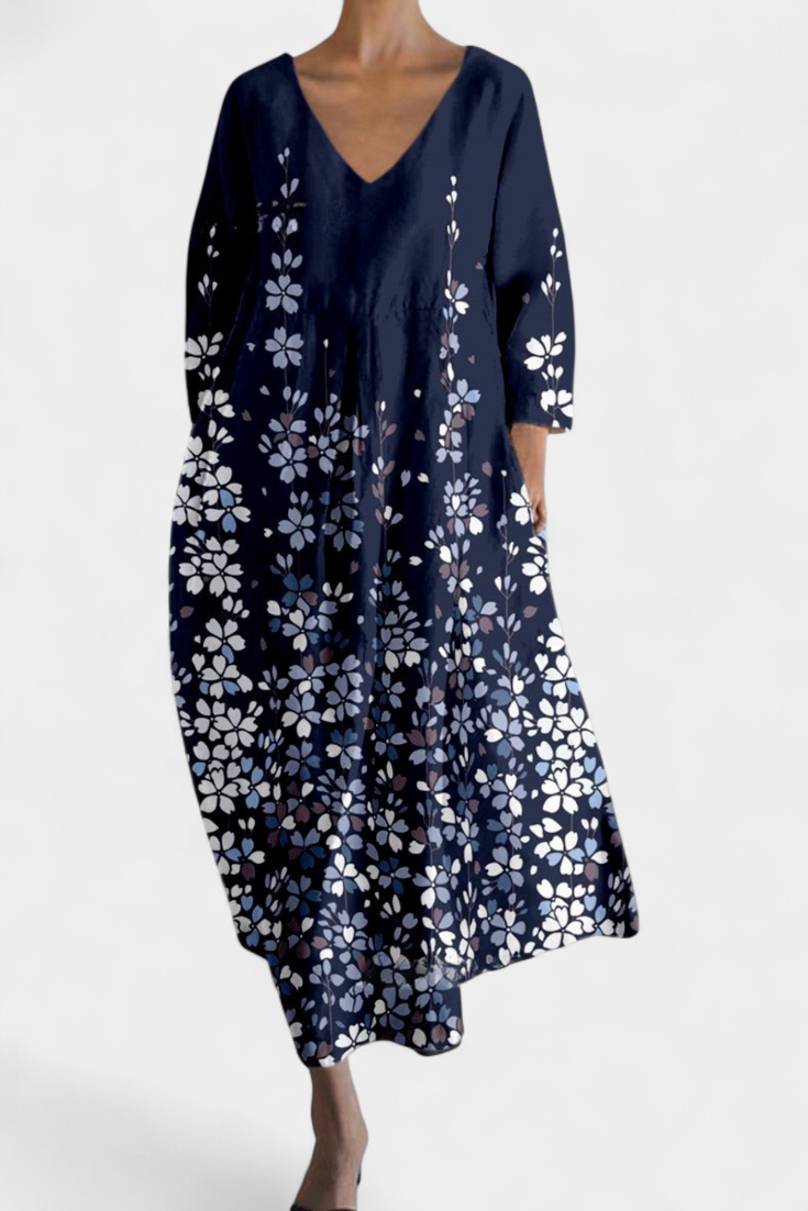 Przytula™ | Isalinde  Wygodna sukienka z dekoltem w kształcie V