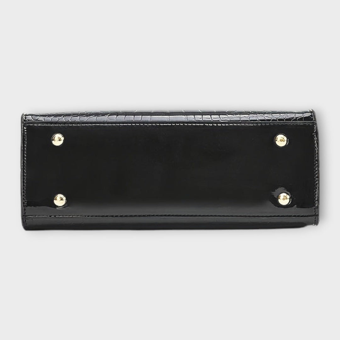 Przytula™ | Olivia  Torebka z błyszczącym wzorem krokodyla