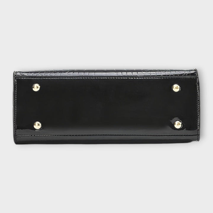 Przytula™ | Olivia  Torebka z błyszczącym wzorem krokodyla