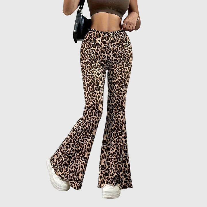 Przytula™ | Leopardowe Spodnie Bootcut