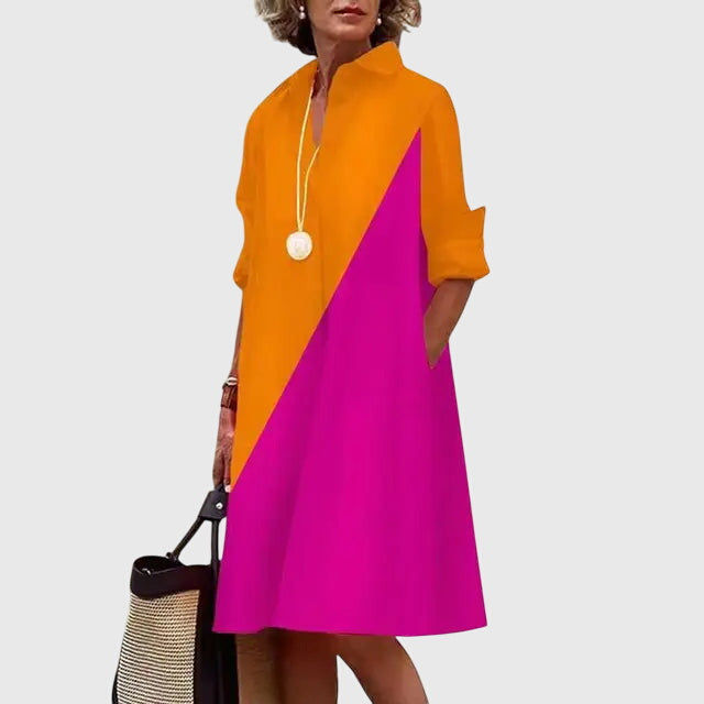 Przytula™ | Paige  Stylowa Sukienka z Kieszeniami