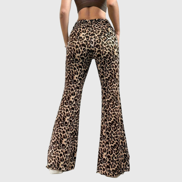 Przytula™ | Leopardowe Spodnie Bootcut